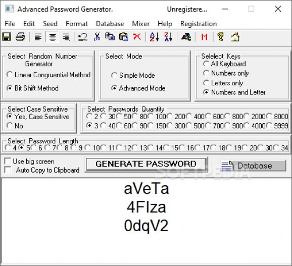 Advanced Password Generator screenshot