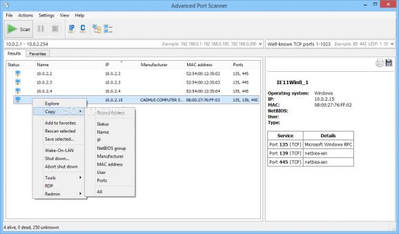 Advanced Port Scanner screenshot