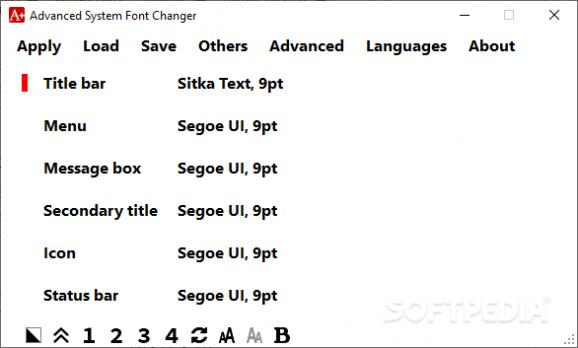 Advanced System Font Changer screenshot