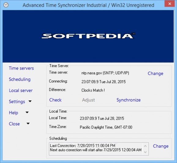 Advanced Time Synchronizer Industrial screenshot