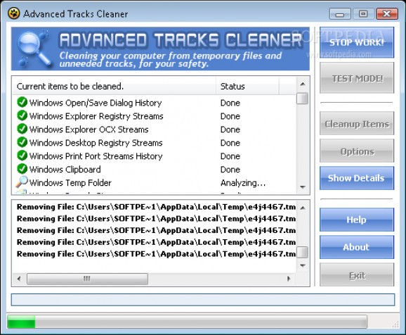 Advanced Tracks Cleaner screenshot
