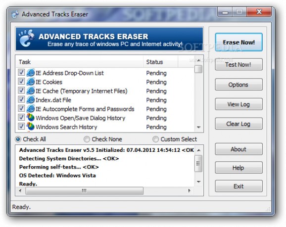 Advanced Tracks Eraser screenshot