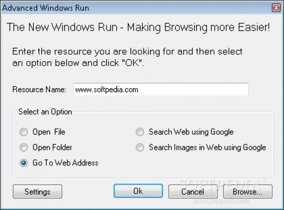Advanced Windows Run screenshot