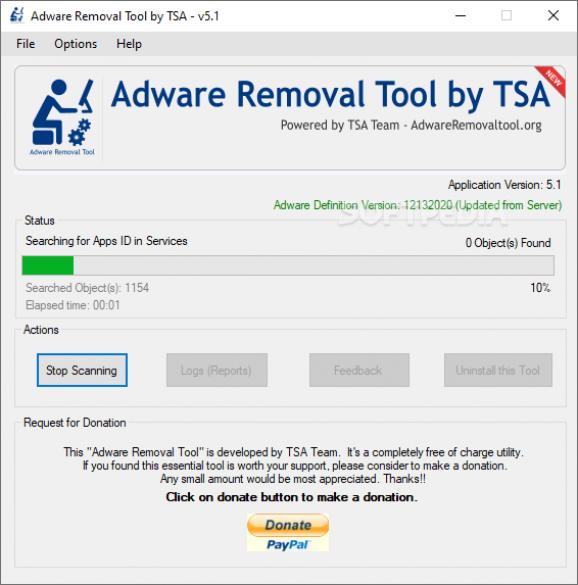 Adware Removal Tool screenshot