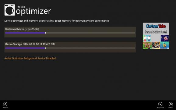 Aerize Optimizer for Windows 10/8.1 screenshot