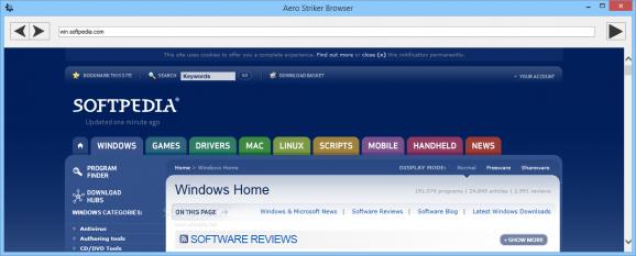 Aero Striker Browser screenshot