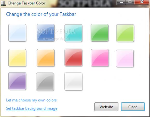 Aero Taskbar Color Changer screenshot