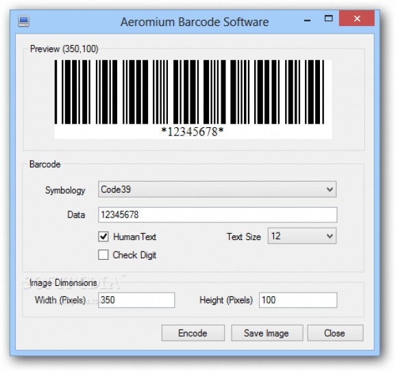 Aeromium Barcode Software screenshot