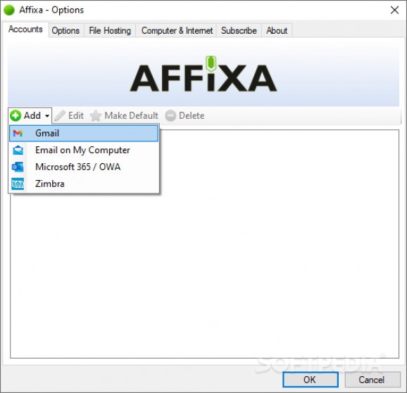 Affixa screenshot