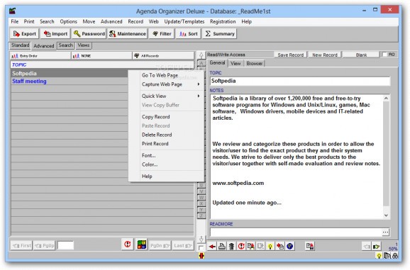 Agenda Organizer Deluxe screenshot