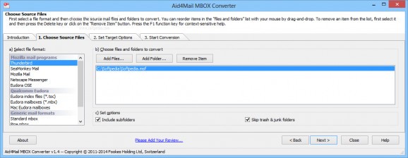Aid4Mail MBOX Converter screenshot