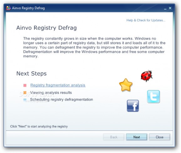 Ainvo Registry Defrag screenshot