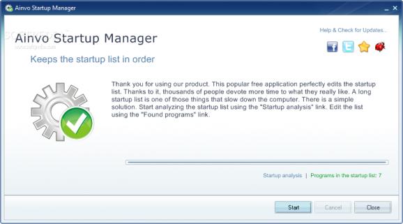 Ainvo Startup Manager screenshot