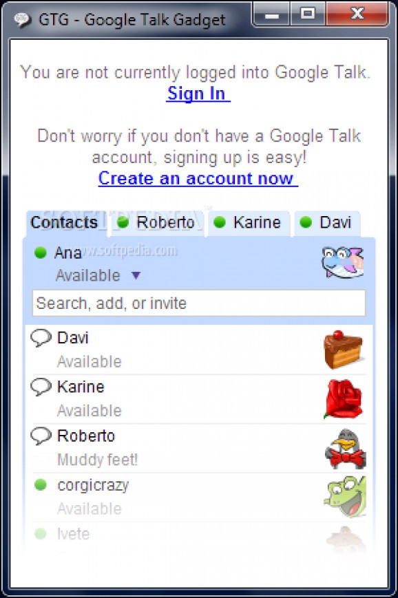 Air Google Talk screenshot