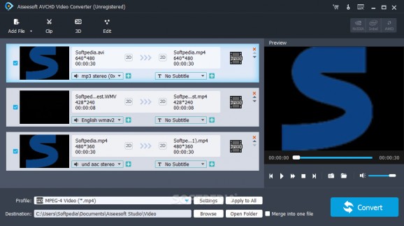 Aiseesoft AVCHD Video Converter screenshot