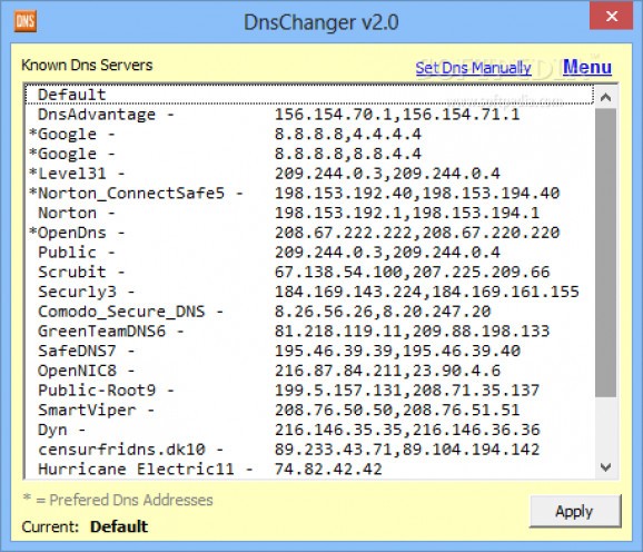 DnsChanger screenshot