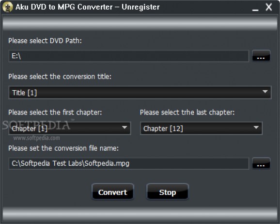Aku DVD To MPG Converter screenshot