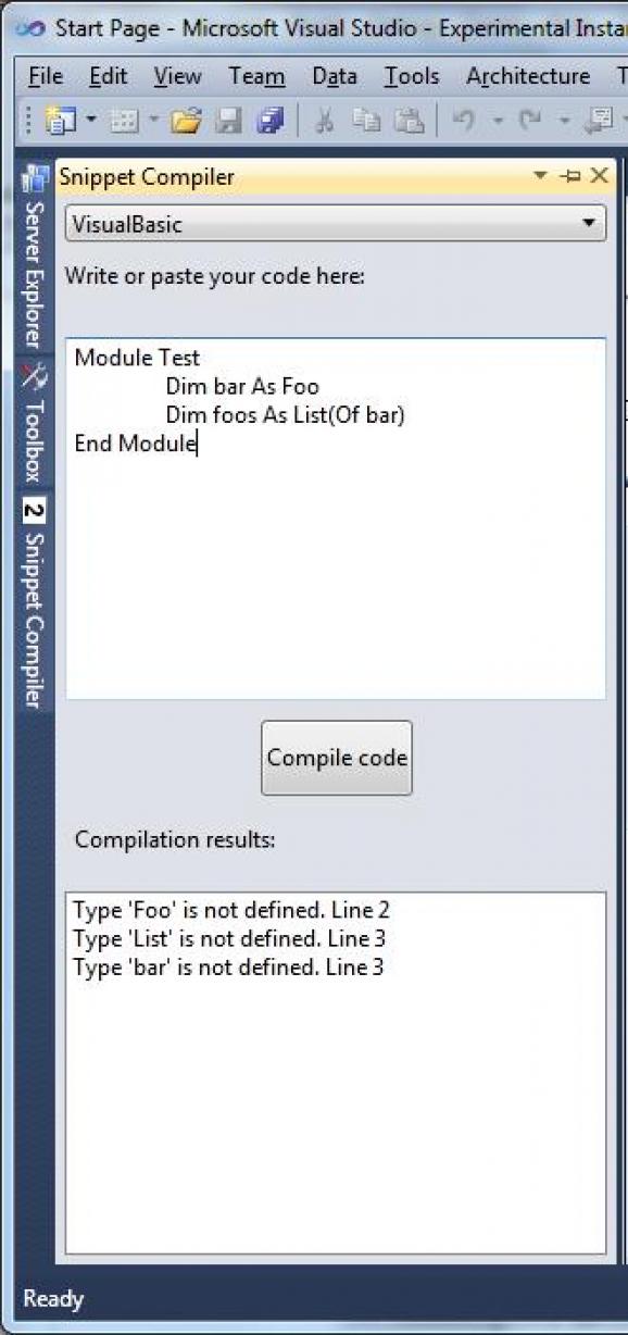 Snippet Compiler screenshot