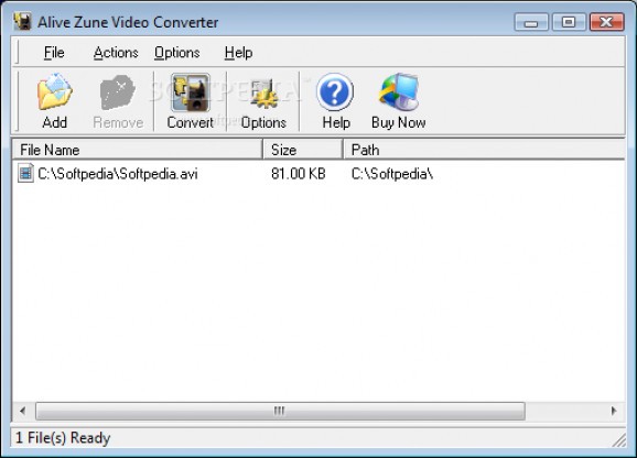 Alive Zune Video Converter screenshot