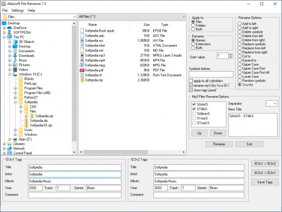 Altarsoft File Renamer screenshot