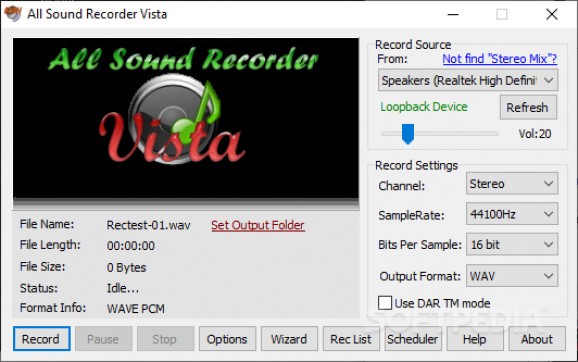 All Sound Recorder Vista screenshot