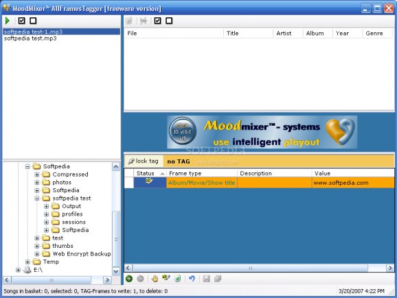 AllFrames MP3 Tagger screenshot