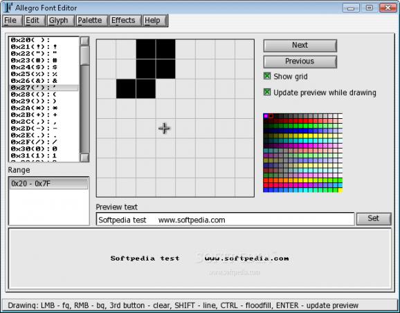 Allegro Font Editor screenshot