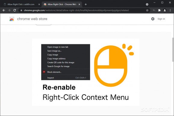 Allow Right-Click for Chrome screenshot
