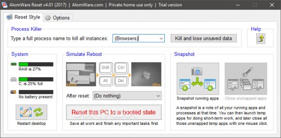 AlomWare Reset screenshot