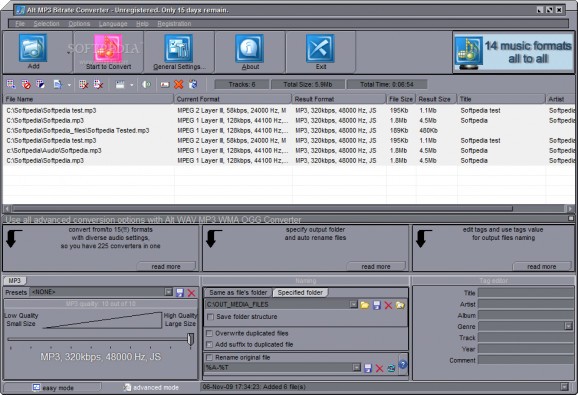 Alt MP3 Bitrate Converter screenshot