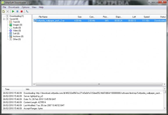Altarsoft Downloader screenshot