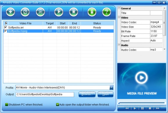 Amadis Video Converter Suite screenshot