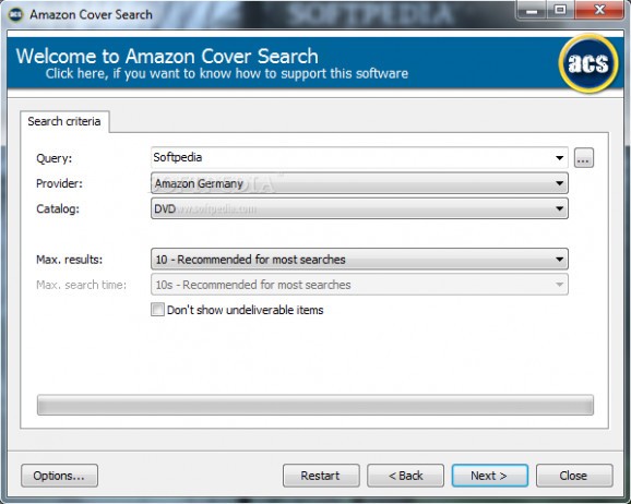 Amazon Cover Search screenshot