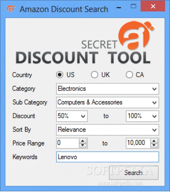 Amazon Discount Search screenshot