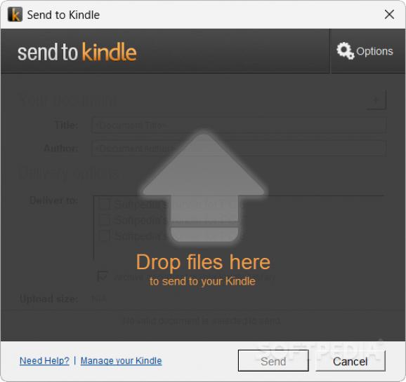 Send to Kindle screenshot