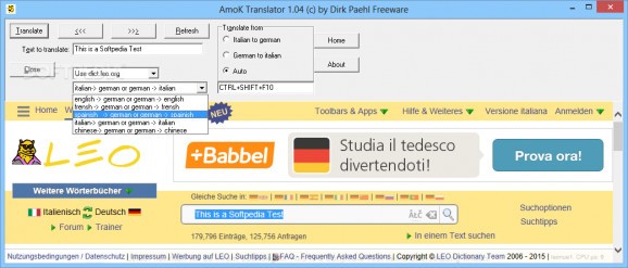 AmoK Translator (formerly AmoK LEO Translator) screenshot