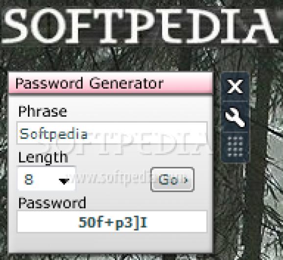 Password Generator Vista Gadget screenshot