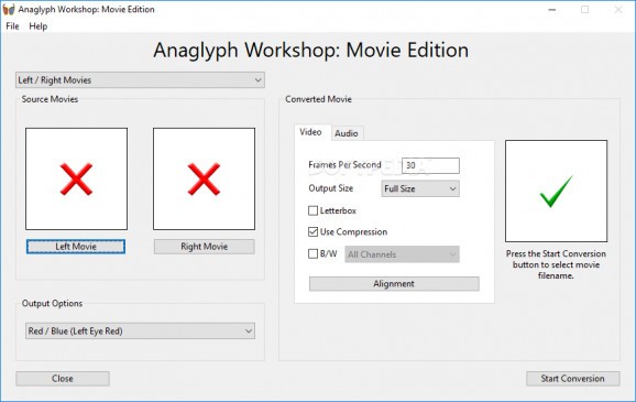Anaglyph Workshop Movie Edition screenshot