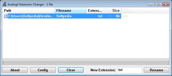 AnalogX Extension Changer screenshot