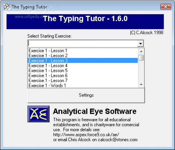 Analytical Eye Typing Tutor screenshot