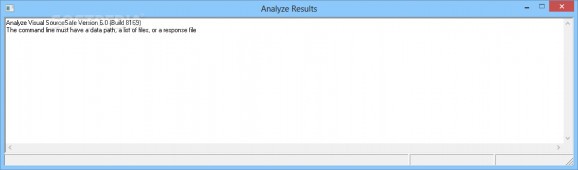 Analyze Visual SourceSafe screenshot