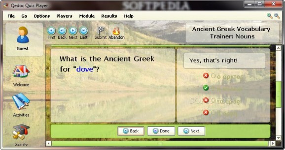 Ancient Greek Vocabulary Trainer: Nouns screenshot