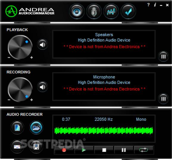 Andrea AudioCommander screenshot