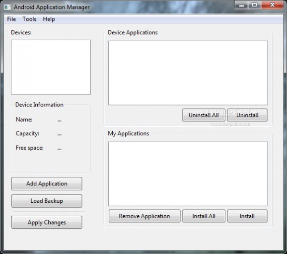 Android Applications Manager screenshot
