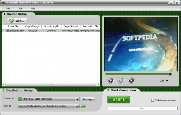 Aneesoft Free MP4 Video Converter screenshot
