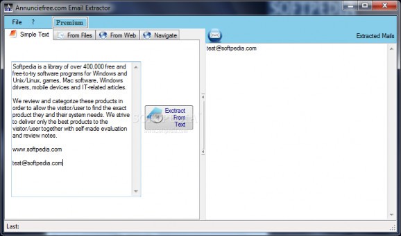 Annunciefree.com Email Extractor screenshot