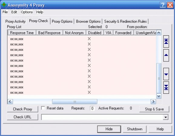 Anonymity 4 Proxy (A4Proxy) screenshot