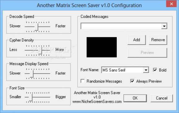 Another Matrix Screen Saver screenshot