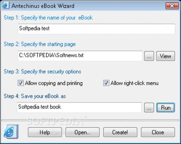 Antechinus eBook Wizard screenshot