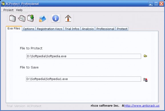 AntiCrack Software Protector Basic screenshot